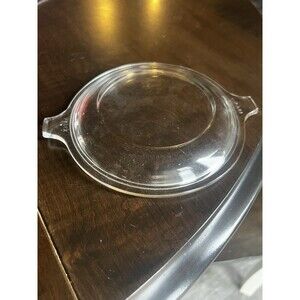 Vintage Pyrex Clear Glass Lid – Tiny Tab Handles, Tough & Timeless 681-c-9